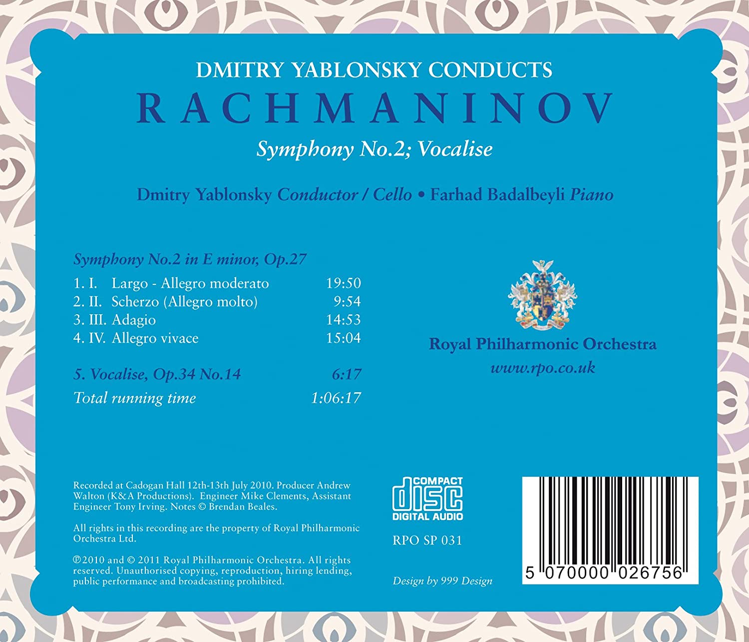 Rachmaninov: Symphony No. 2, Vocalise - slide-1