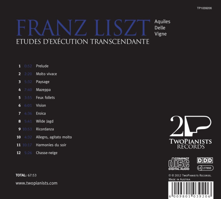 Liszt: Etudes d´exécution transcendante - slide-1