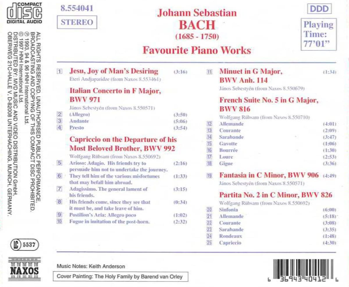 BACH: Favourite Piano Works - slide-1