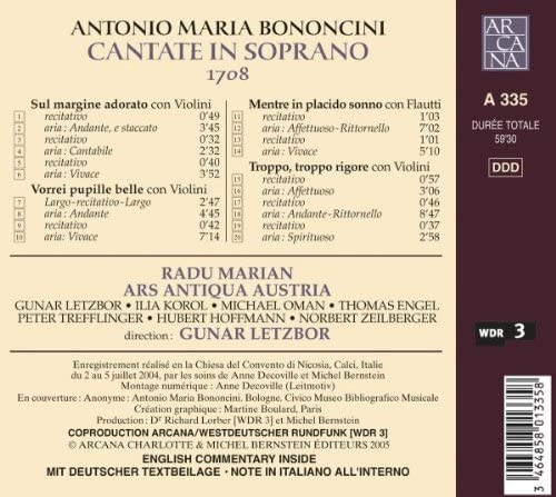 Bononcini: Cantate In Soprano - slide-1