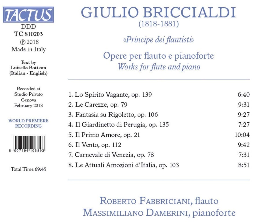 Briccialdi: Works for flute and piano - slide-1