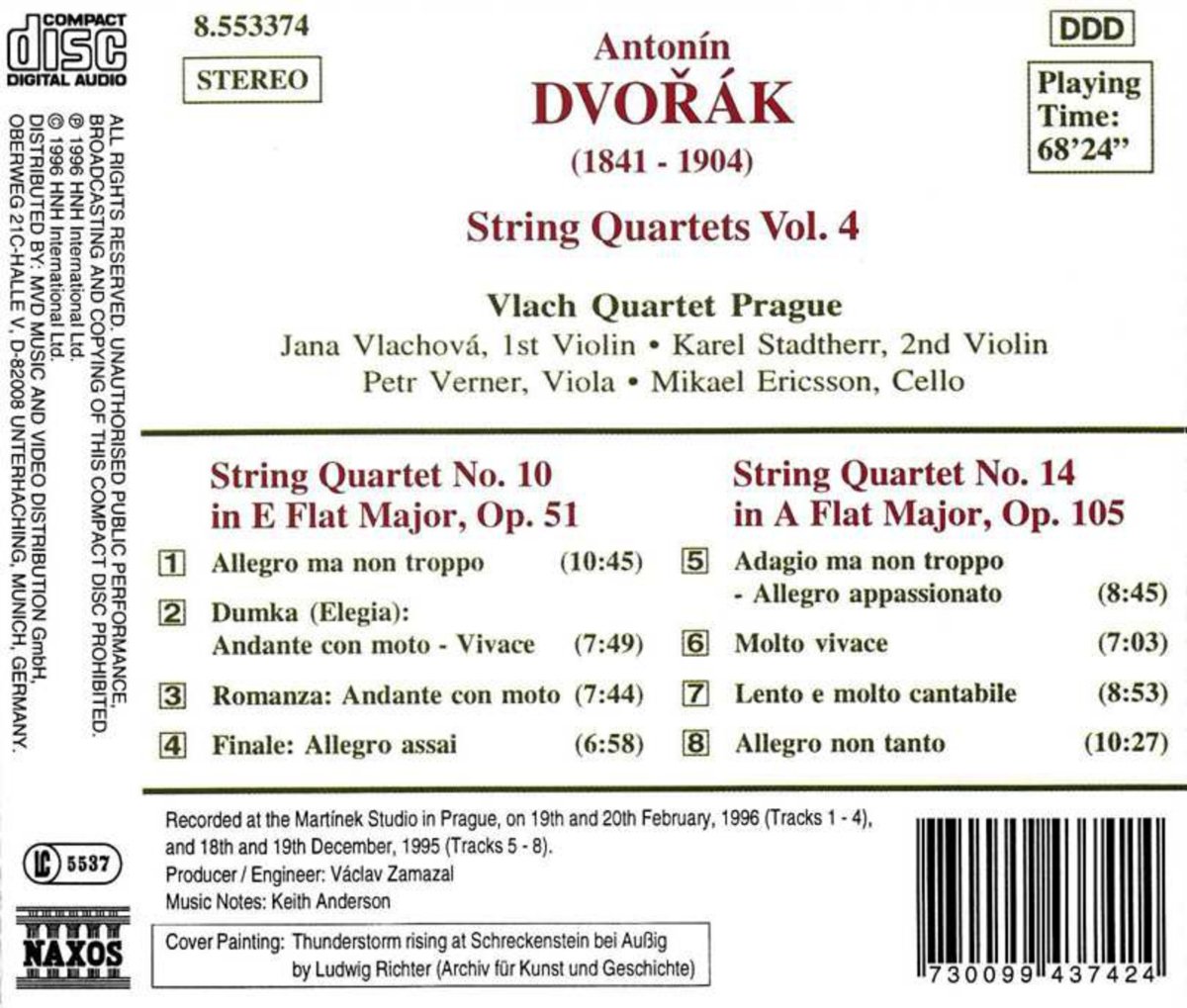 DVORAK: String Quartets vol. 4 - slide-1