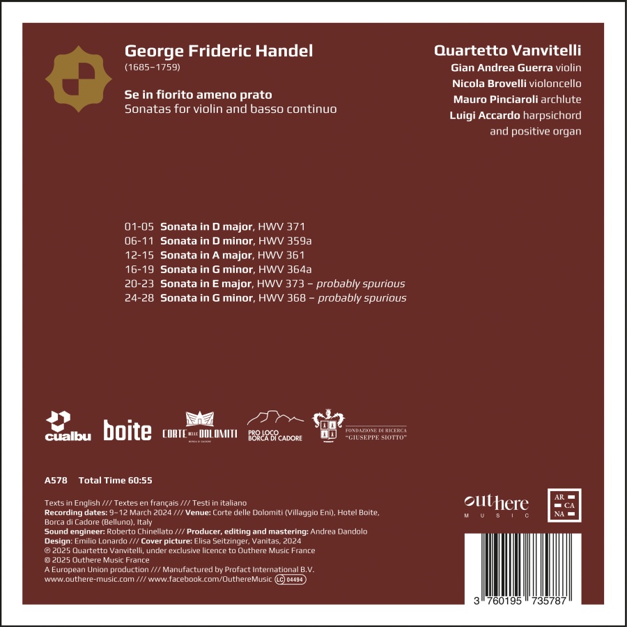 Handel: Sonatas for Violin and Basso Continuo - slide-1