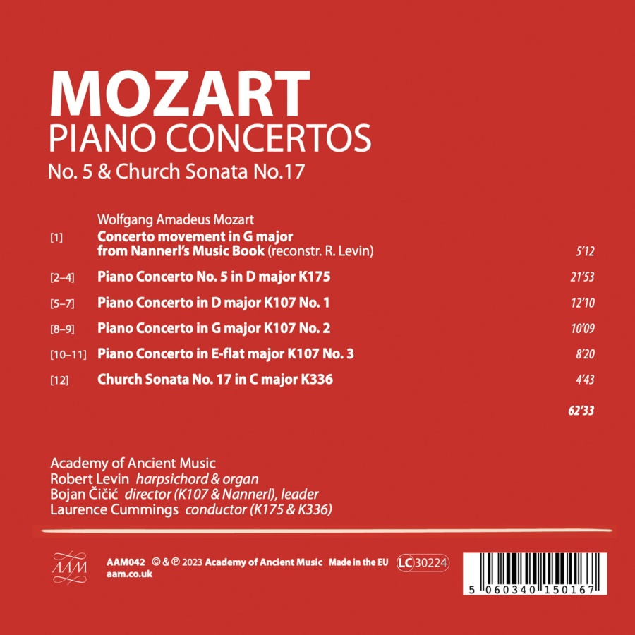 Mozart: Piano Concertos K107, K175, K336 - slide-1