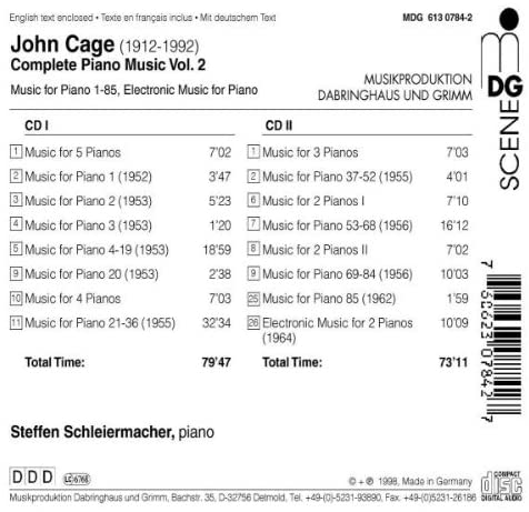 Cage: Complete Piano Music vol. 2 - slide-1