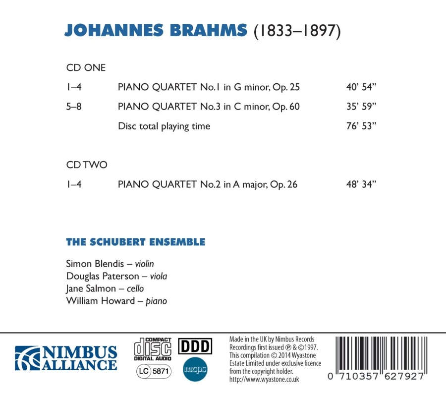 Brahms: Three Piano Quartets - slide-1