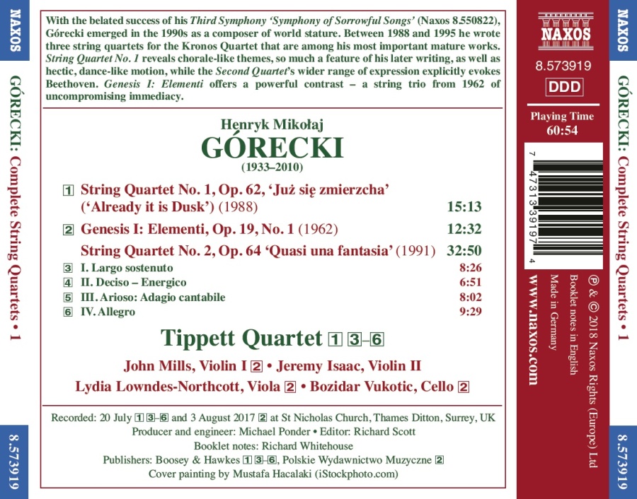 Górecki: String Quartets Nos. 1 and 2 - slide-1