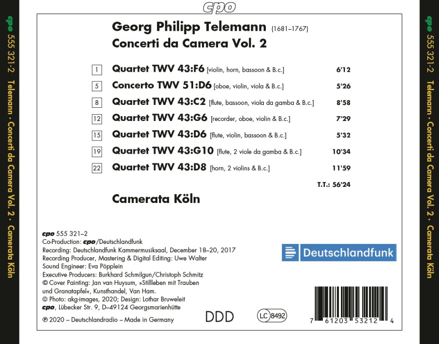Telemann: Concerti da Camera Vol. 2 - slide-1