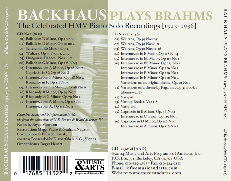Backhaus plays Brahms - slide-1