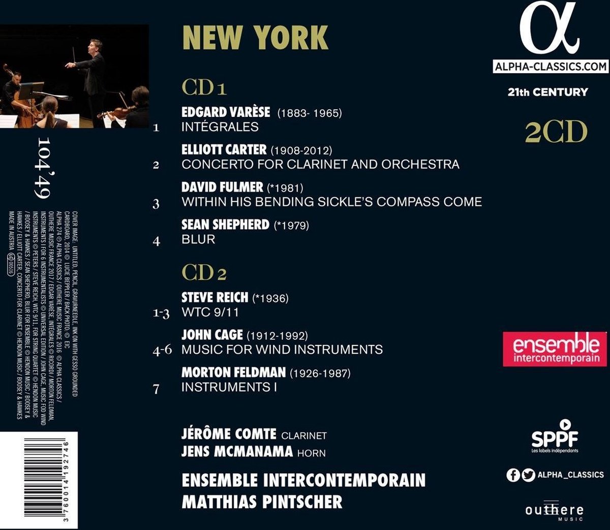 Varèse/ Carter/ Fulmer/ Shepherd/ Reich/ Cage/ Feldman: New York - slide-1