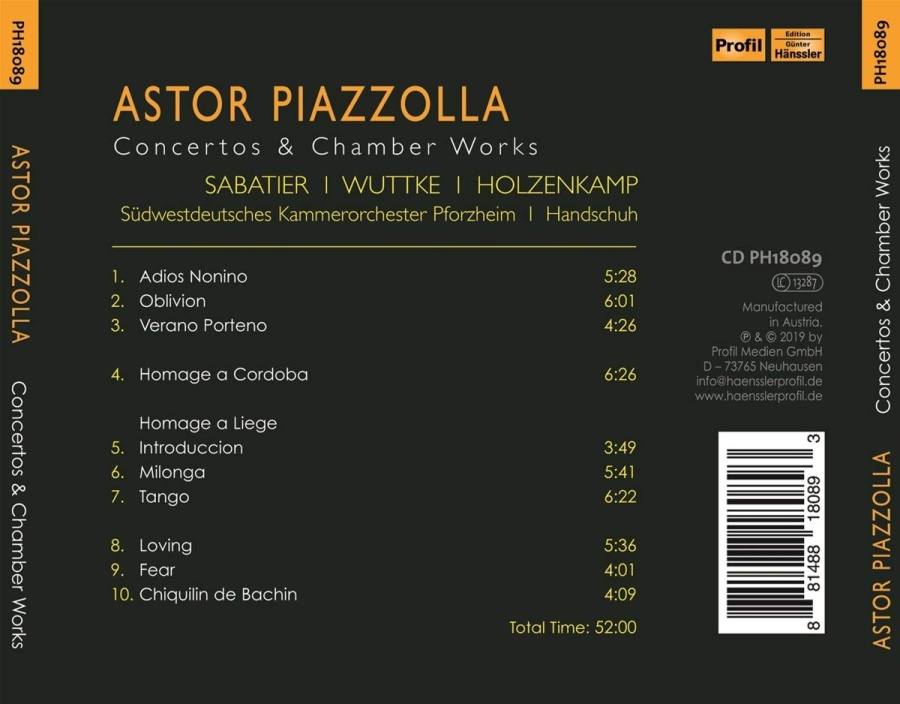 Piazzolla: Concertos & Chamber Works - slide-1