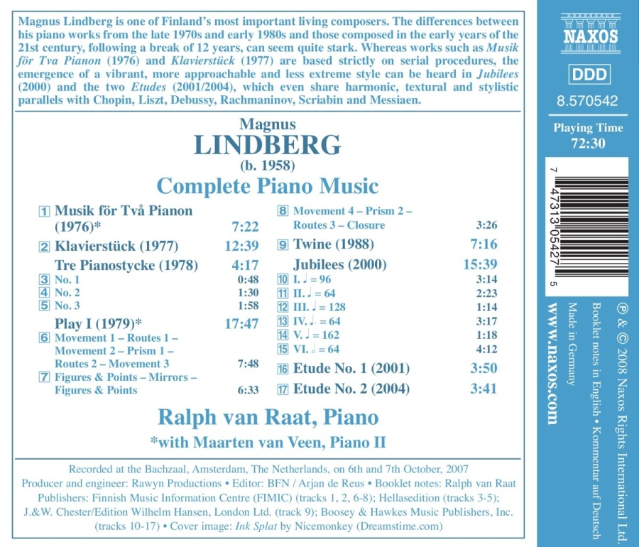 LINDBERG; Piano Music - Klavierstuck, Play I - slide-1