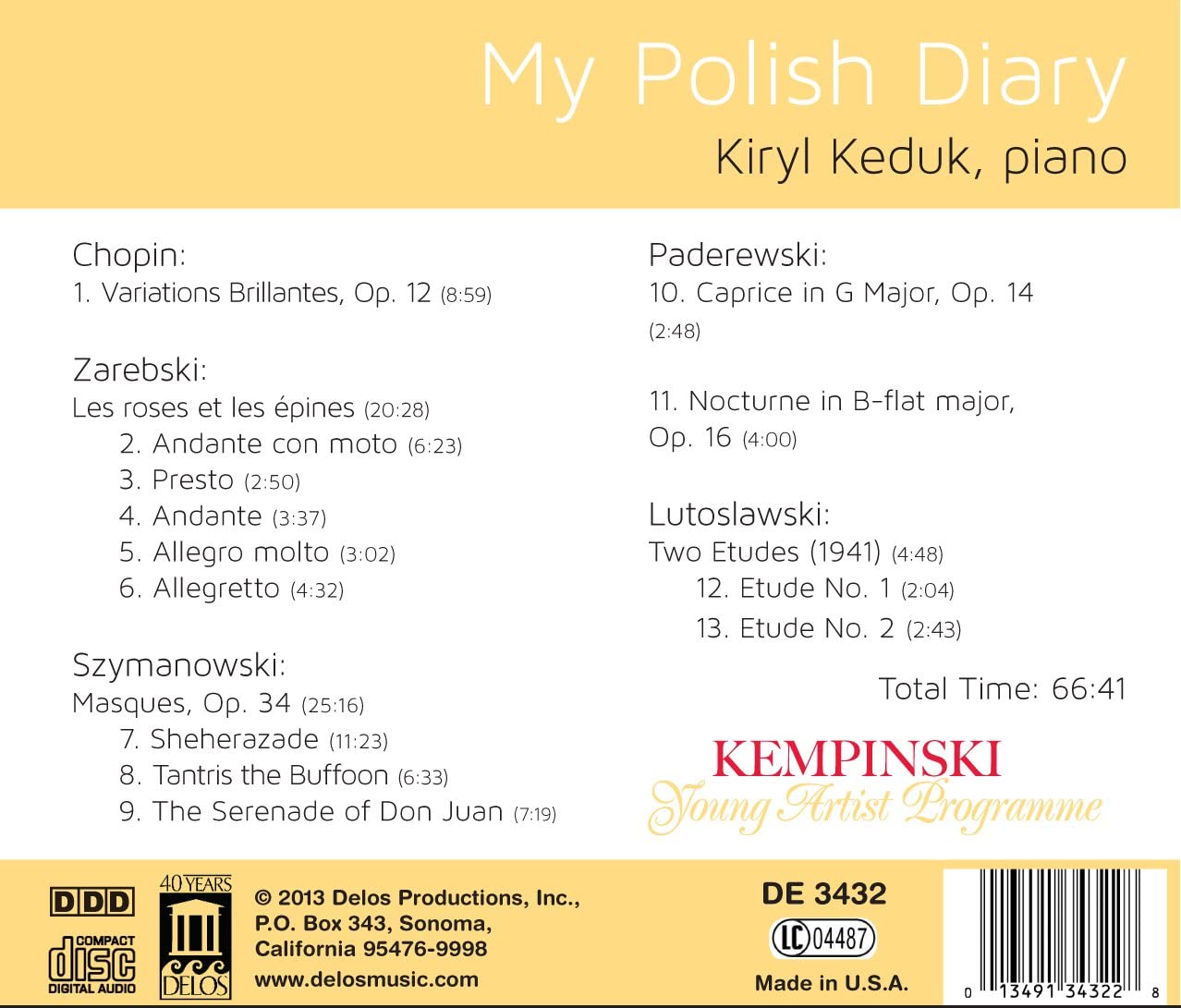 My Polish Diary - Chopin, Zarębski, Paderewski, Szymanowski, Lutosławski - slide-1