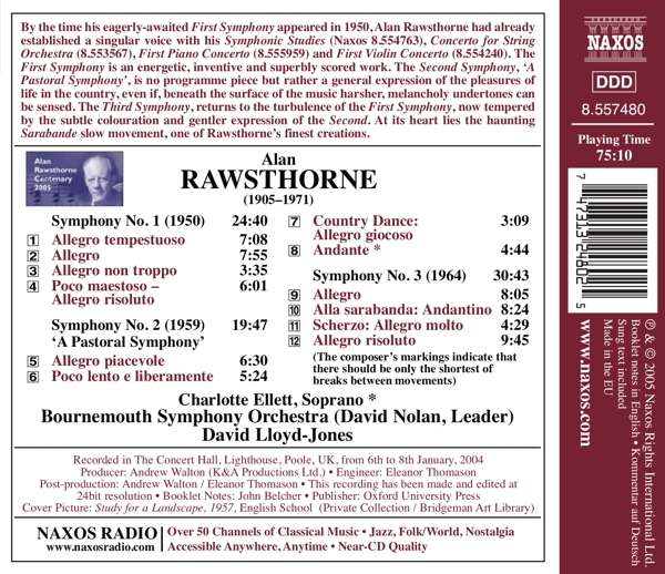 RAWSTHORNE: Symphonies Nos. 1-3 - slide-1