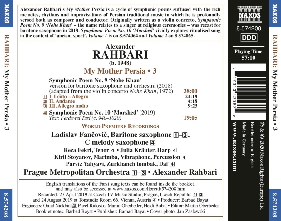 Rahbari: My Mother Persia - Symphonic Poems Vol. 3, Nos. 9 and 10 - slide-1