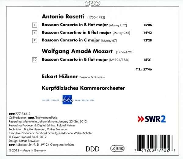 Rosetti: Bassoon Concertos Vol. 2 - slide-1