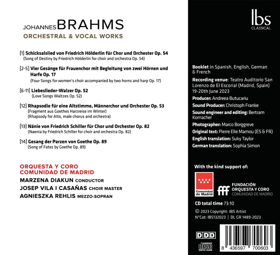 Brahms: Orchestral & Vocal Works - slide-1