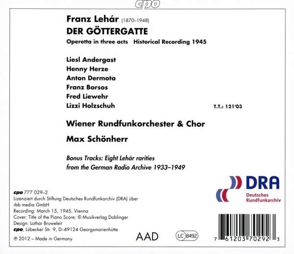 Lehar: Göttergatte, operetka w 3 aktach - slide-1