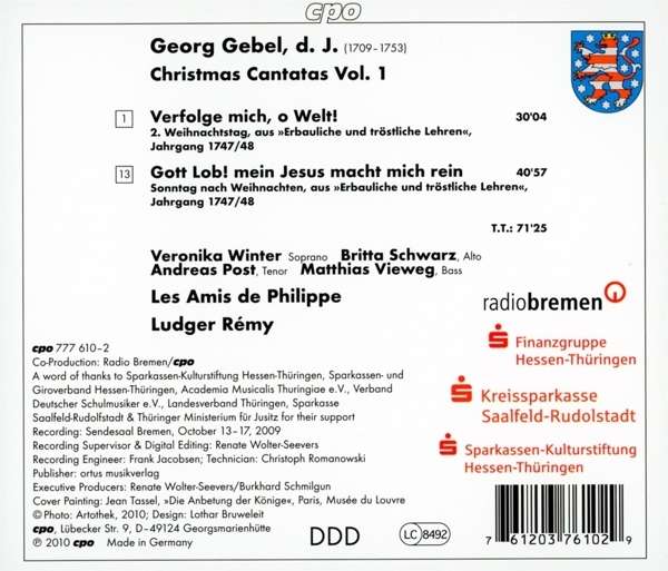 Gebel: Christmas Cantatas Vol. 1 - slide-1