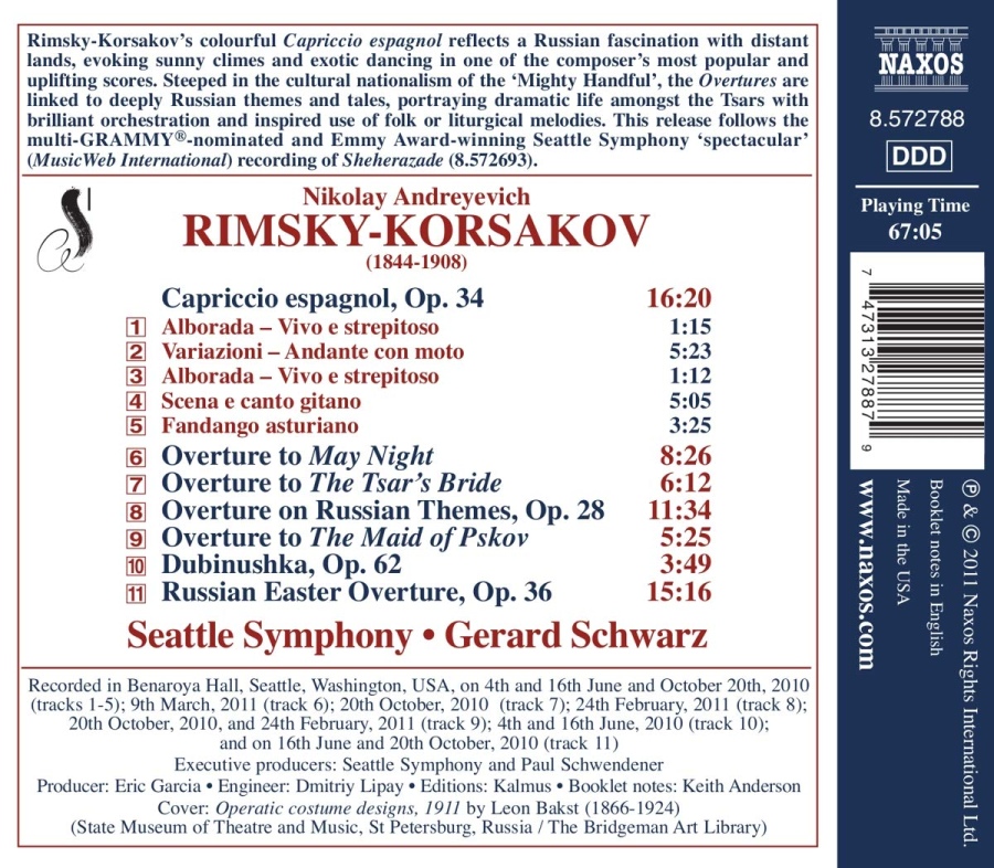Rimsky-Korsakov: Capriccio espagnol, Overtures - slide-1