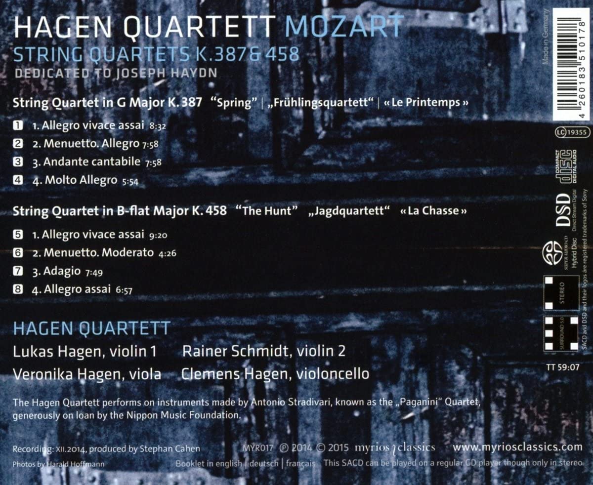 Mozart: String Quartets K. 387 & 458 - slide-1