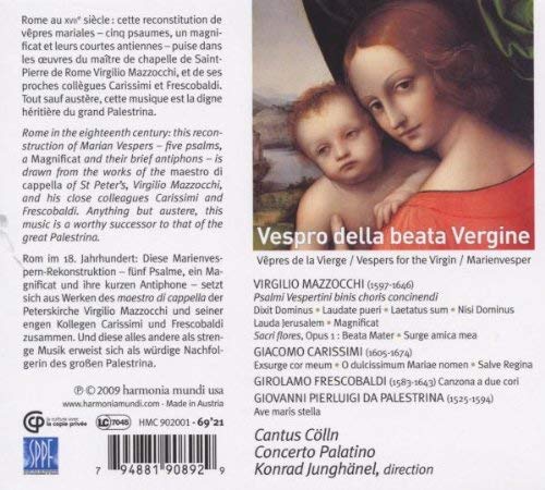 Mazzocchi: Vespro della Beata Vergine, Carissimi, Frescobaldi, Palestrina - slide-1