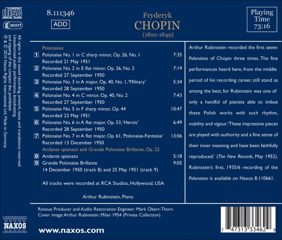 Chopin: Polonaises, nagr. 1950-51 - slide-1