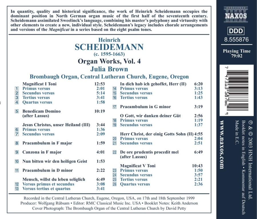 SCHEIDEMANN: Organ Works, Vol. 4 - slide-1