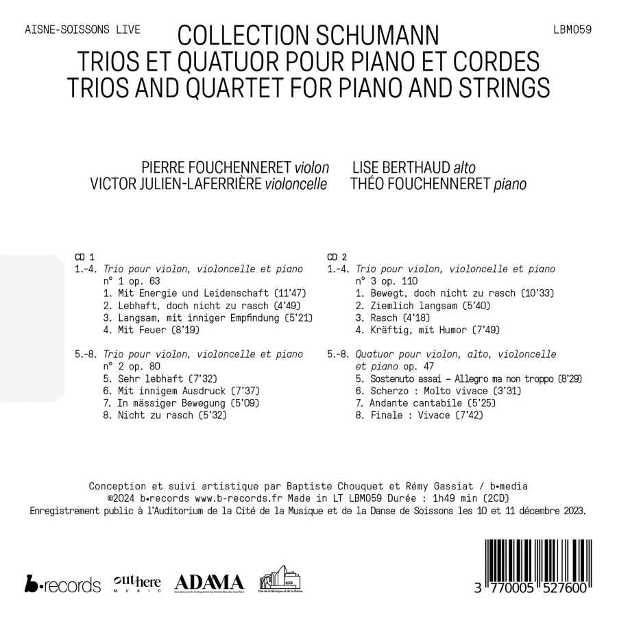 Schumann: Trios and Quartet for Piano and Strings - slide-1