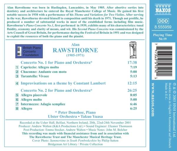 RAWSTHORNE: Piano Concertos - slide-1
