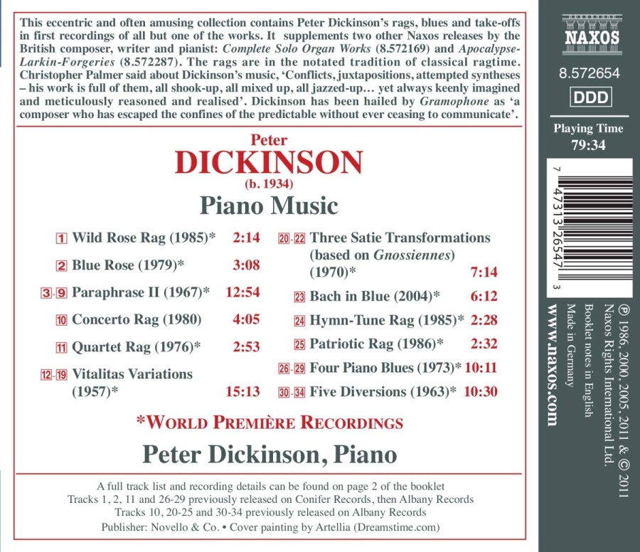 DICKINSON: Piano Music - slide-1