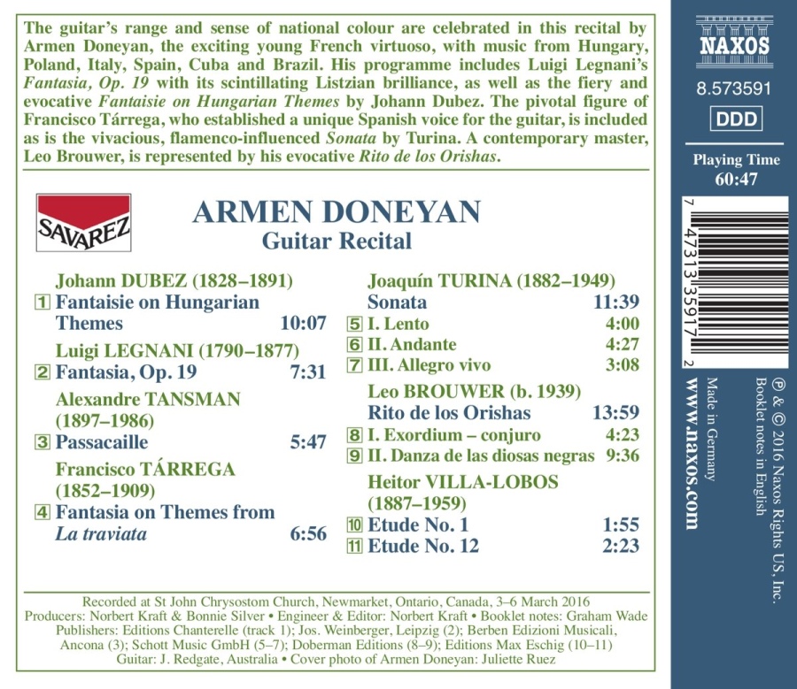 Guitar Laureate Recital - Armen Doneyan - Tarrega Turina Brouwer Villa-Lobos … - slide-1