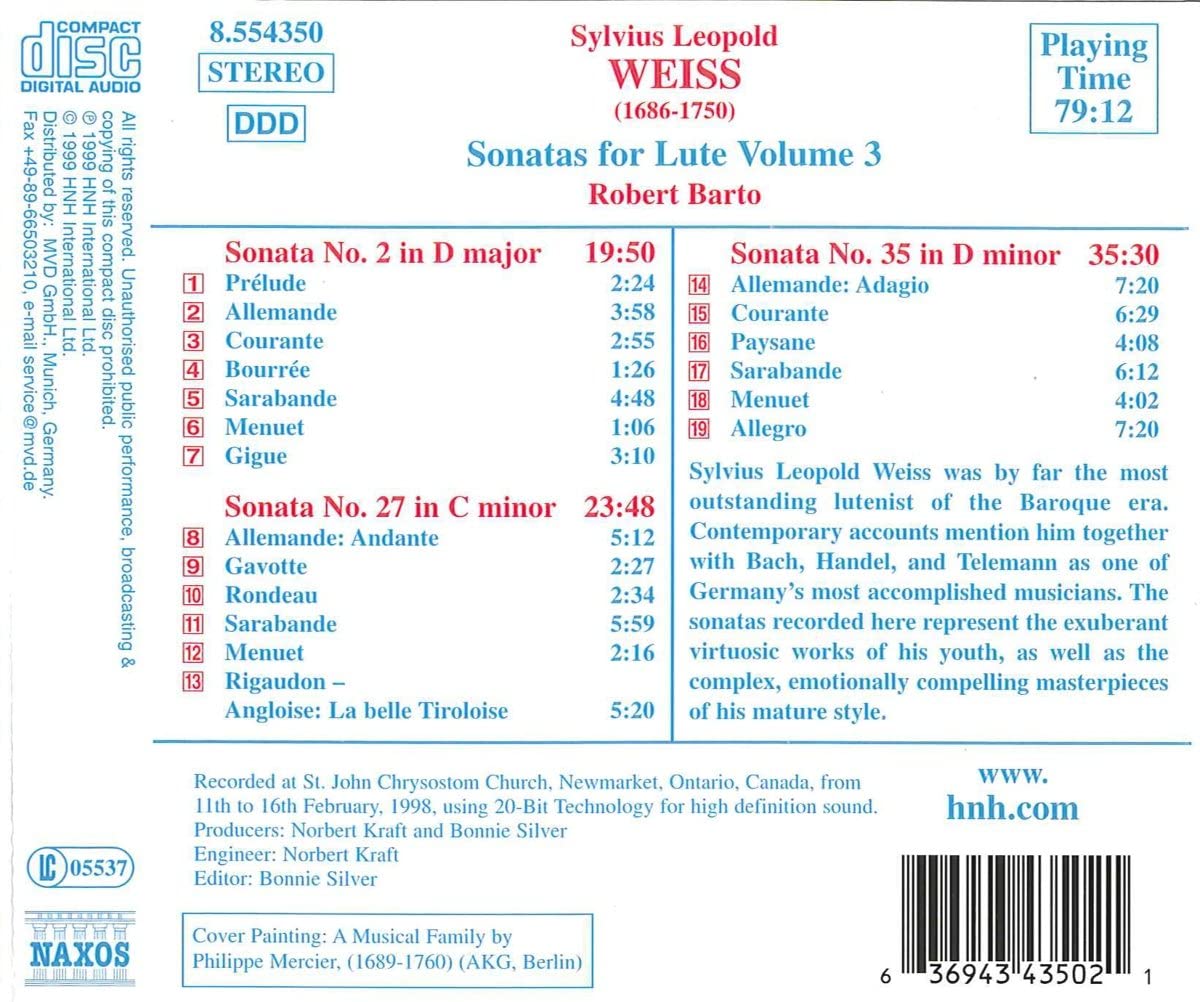 WEISS: Sonatas for Lute Vol. 3 - slide-1
