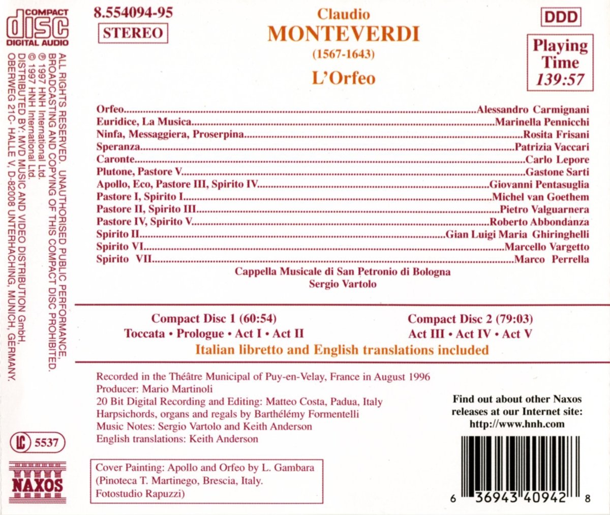 MONTEVERDI: L'Orfeo - slide-1