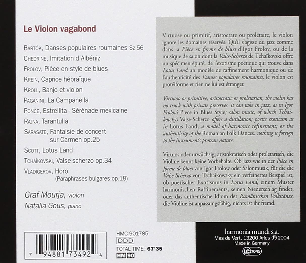 Le violon vagabond: Paganini/ Bartok / Sarasate - slide-1
