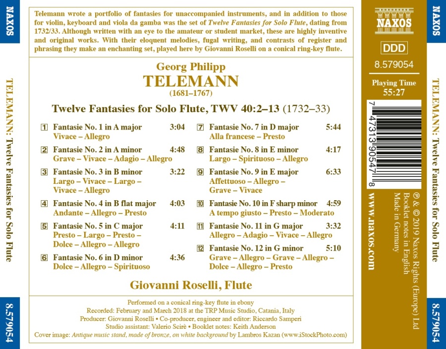Telemann: 12 Fantasies for Solo Flute - slide-1