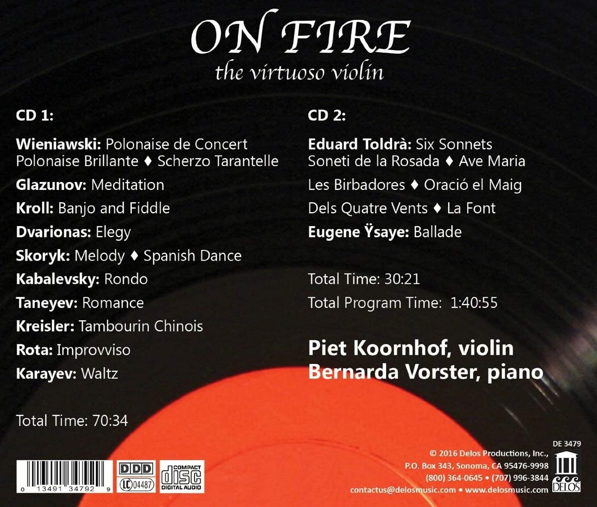 On Fire - The Virtuoso Violin – Wieniawski, Glazunov, Kabalevsky - slide-1