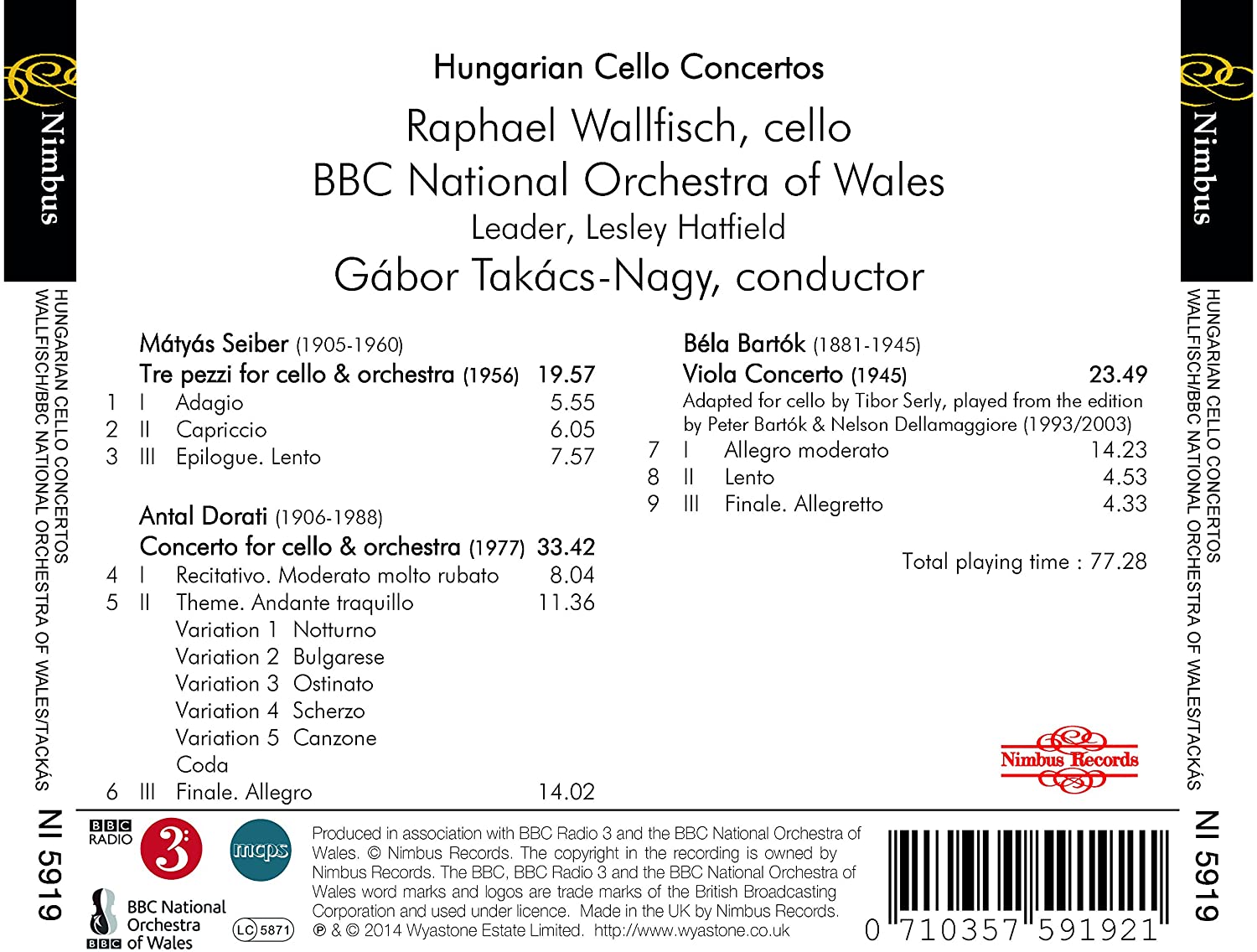 Seiber, Dorati, Bartok: Hungarian Cello Concertos - slide-1