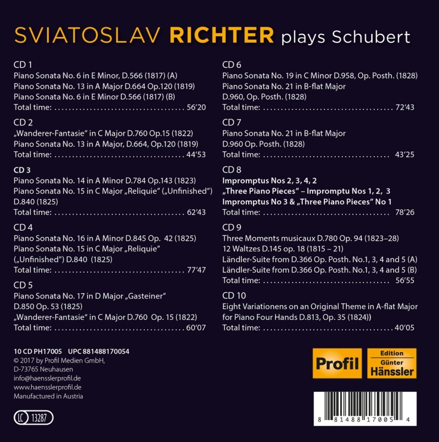 Richter, Sviatoslav plays Schubert, 1949-1963, Live in Moscow - slide-1