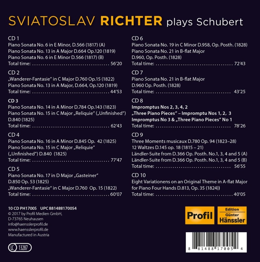 Richter, Sviatoslav plays Schubert, 1949-1963, Live in Moscow - slide-1