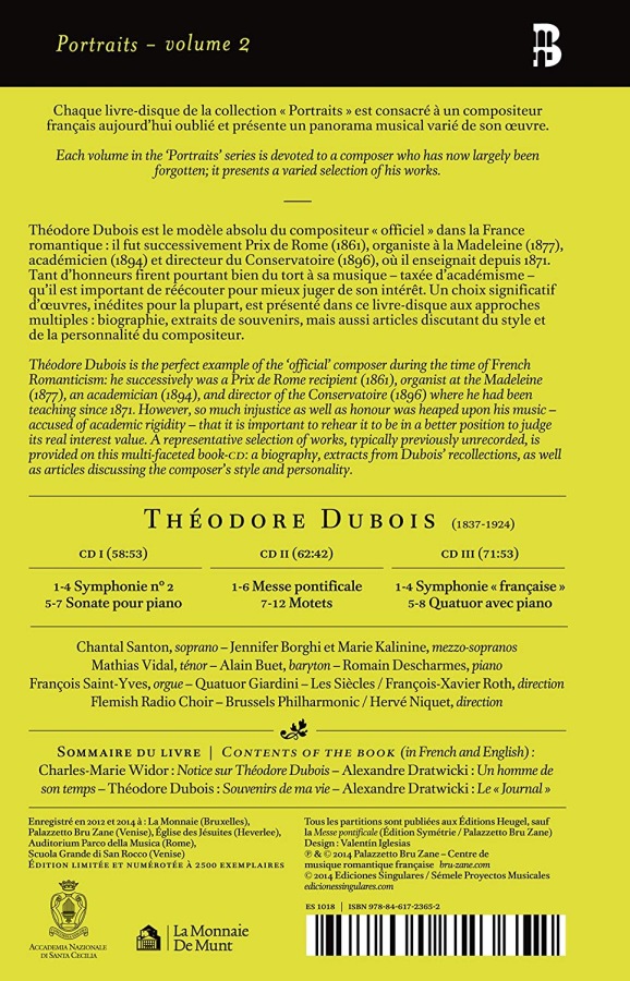 Dubois: Musique sacree et symphonique, Musique de chambre - slide-1