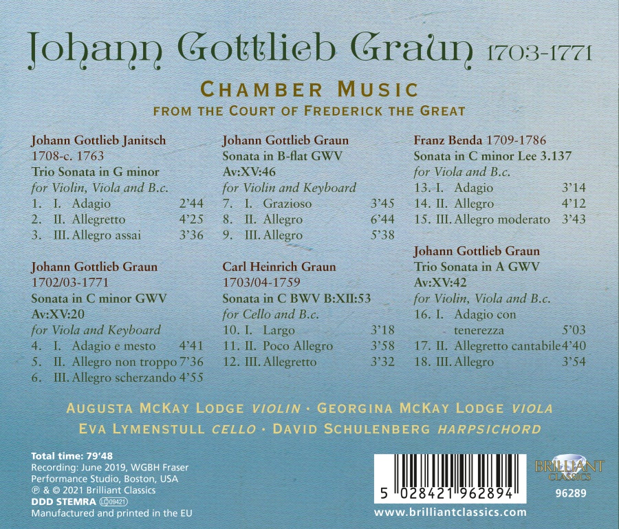 J.G. Graun: Chamber Music - slide-1