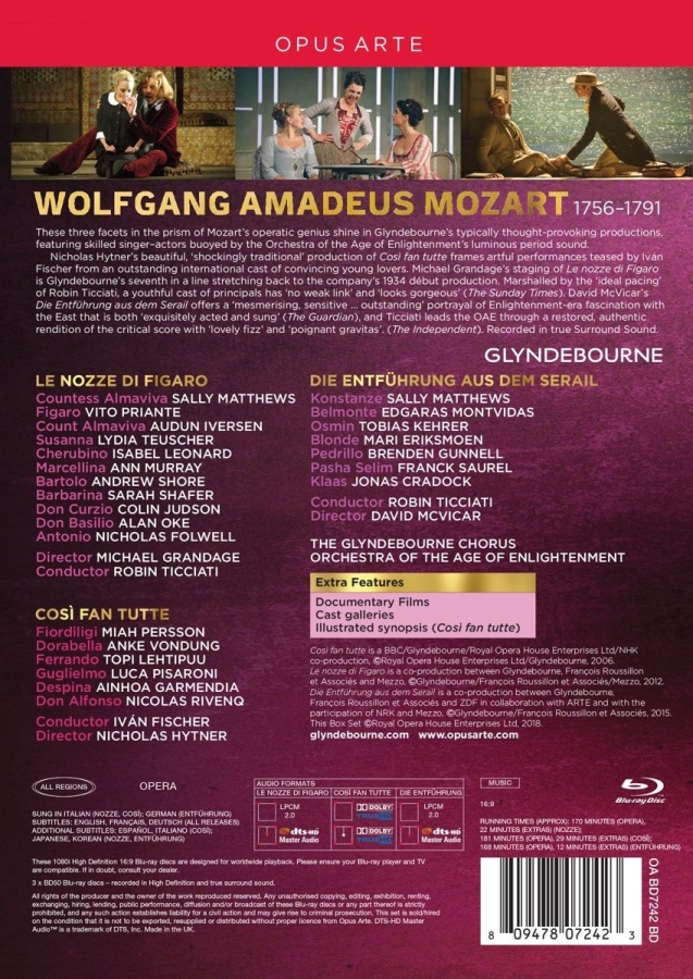 Mozart: Le nozze di Figaro; Così fan tutte; Die Entführung aus dem Serail - slide-1