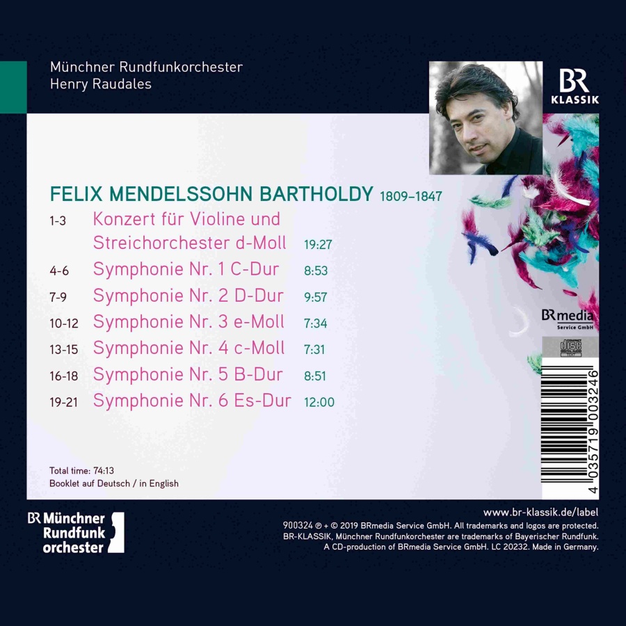Mendelssohn: Concerto for violin & string orchestra; String symphonies - slide-1
