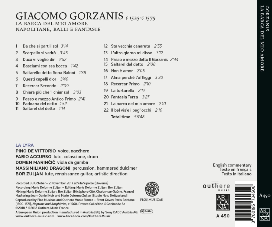 Gorzanis: La Barca del mio Amore - napolitane, balli e fantasie - slide-1