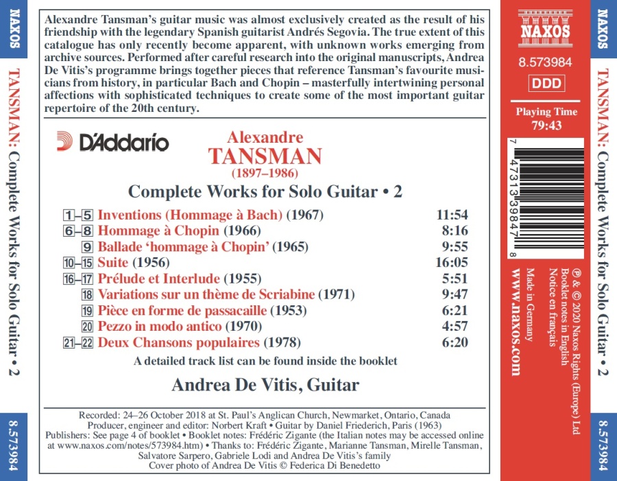 Tansman: Complete Works for Solo Guitar Vol. 2 - slide-1