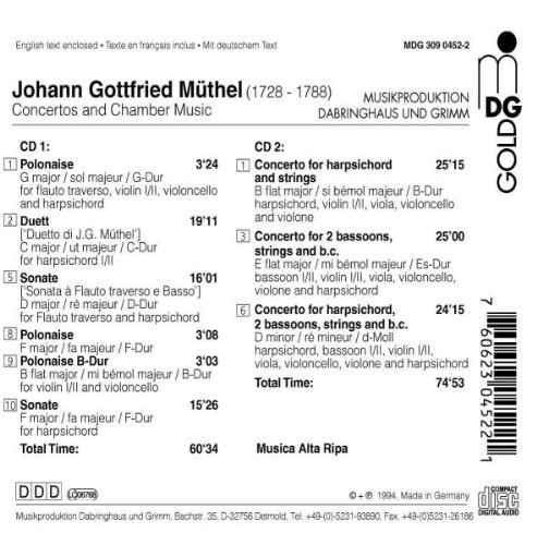 Müthel: Concertos & Chamber Music - slide-1