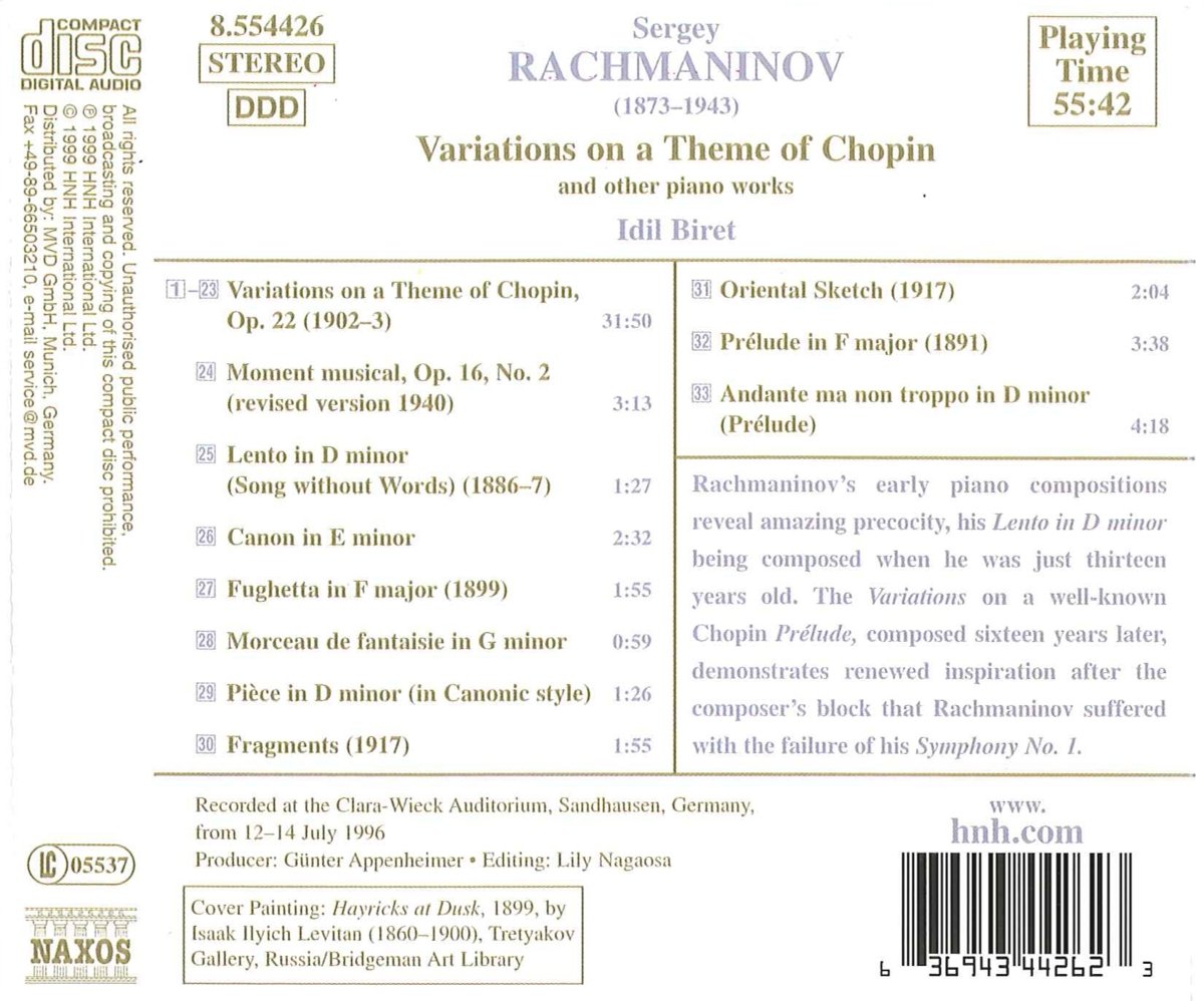 RACHMANINOV: Variations on a Theme - slide-1