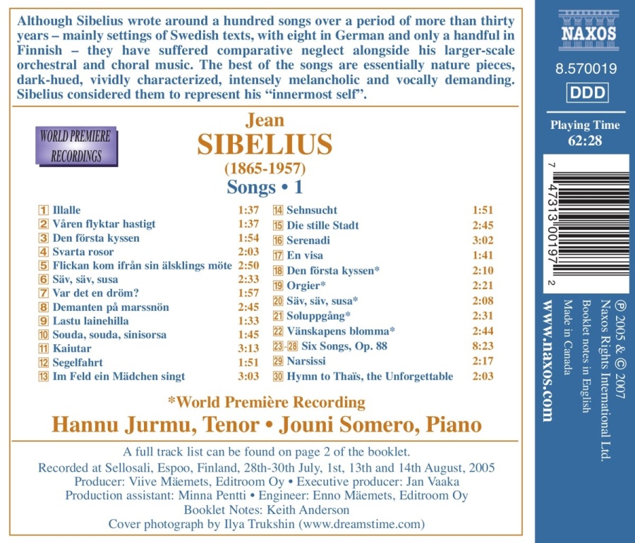Sibelius: Songs Vol. 1 - slide-1