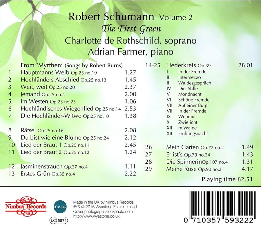 The First Green, Songs of Robert Schumann vol. 2 - slide-1